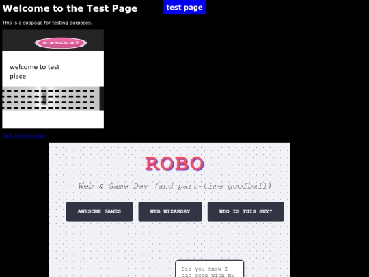 og website/test screenshot