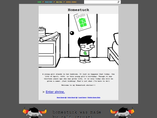 shrines/homestuck screenshot