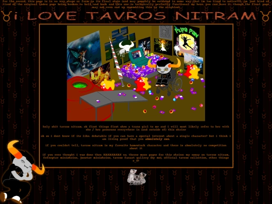 shrines/homestuck/tavros screenshot