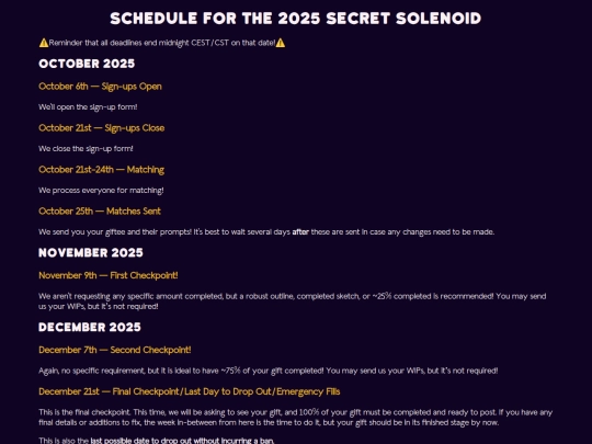 schedule screenshot
