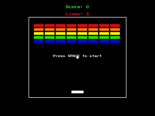 Atari Breakout screenshot