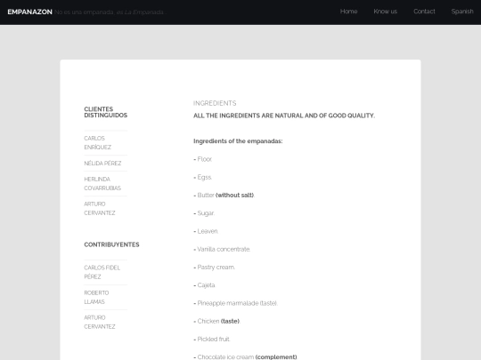 Ingredients screenshot