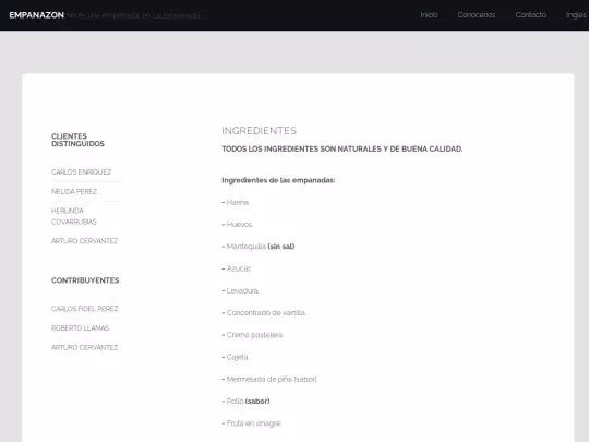 ingredientes screenshot
