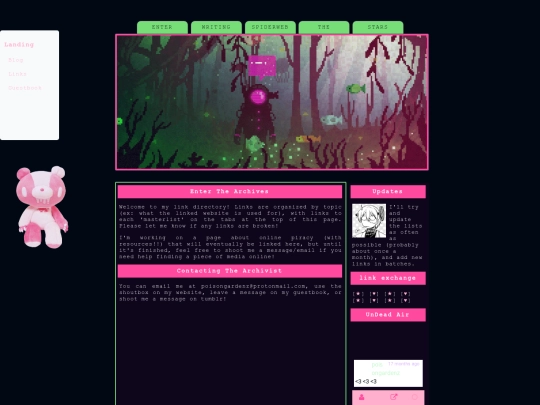 links screenshot