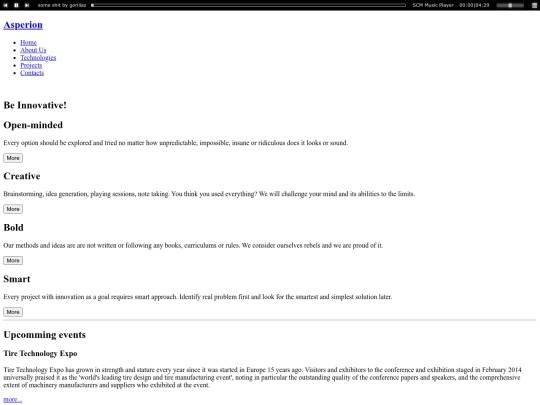 2nd website/homepage screenshot