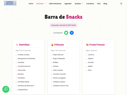 snacks screenshot