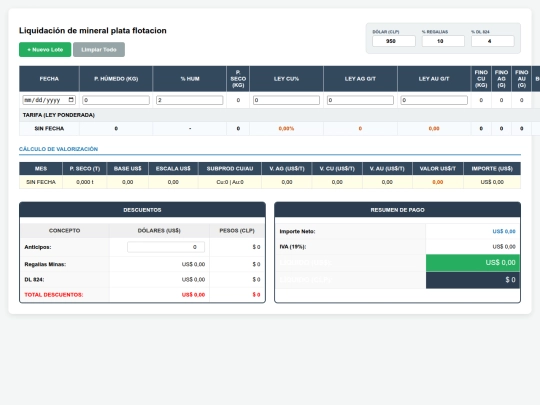 plata flotacion2 screenshot
