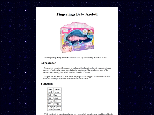 wowwee/babyaxolotl screenshot