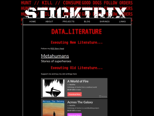 projects/writing screenshot