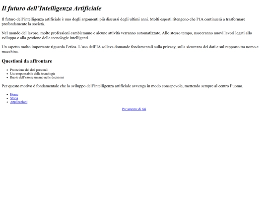 Inteliggenza Artificiale/Futuro AI/FUTURO screenshot