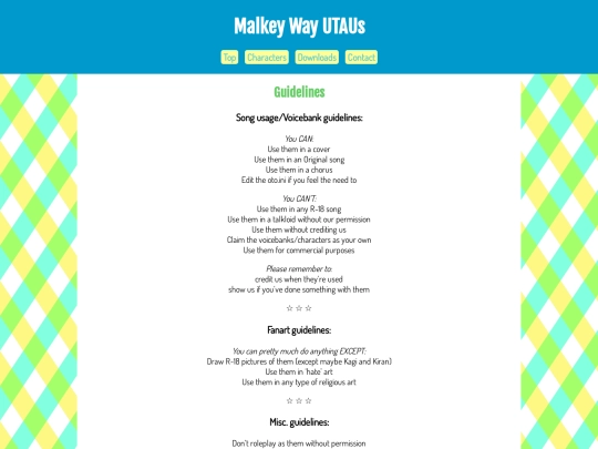 guidelines screenshot