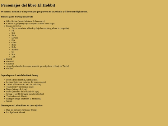 ej11/hobbit/personajes screenshot