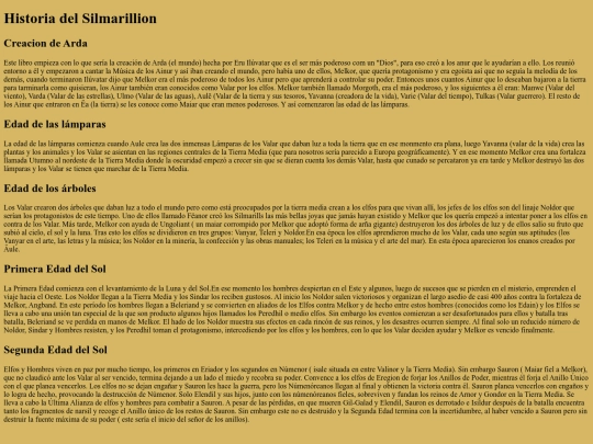ej11/silmarillion/historia screenshot