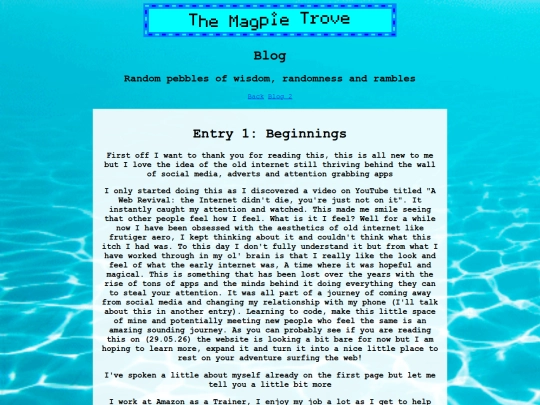 Blog screenshot