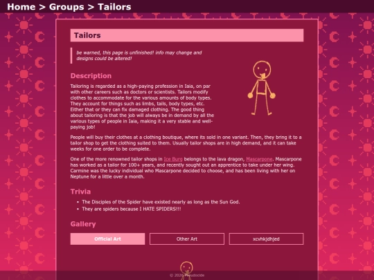 wikipage/tailors screenshot