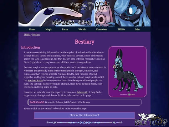 bestiary screenshot