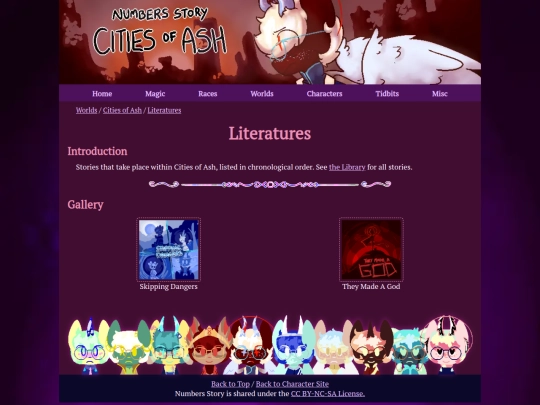 worlds/citiesofash/literatures screenshot