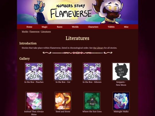 worlds/flameverse/literatures screenshot