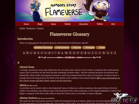 worlds/flameverse/lore/glossary screenshot