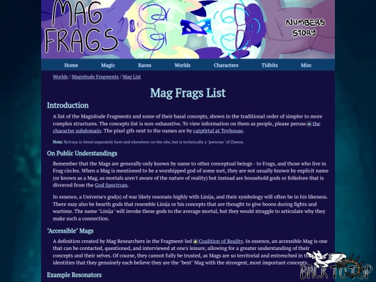 worlds/magfrags/lore/maglist screenshot