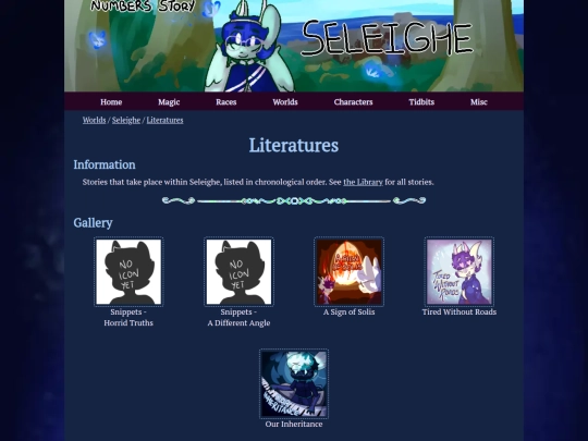 worlds/seleighe/literatures screenshot