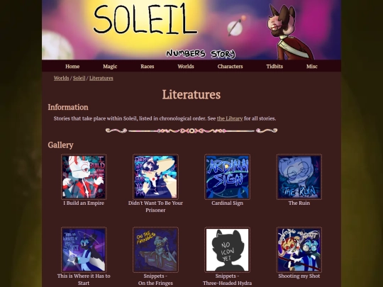 worlds/soleil/literatures screenshot