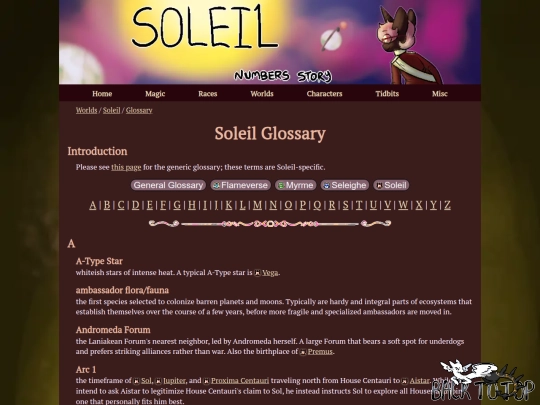 worlds/soleil/lore/glossary screenshot