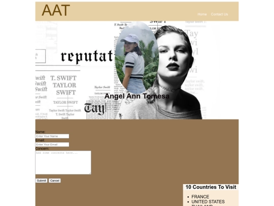 CONTACT US screenshot