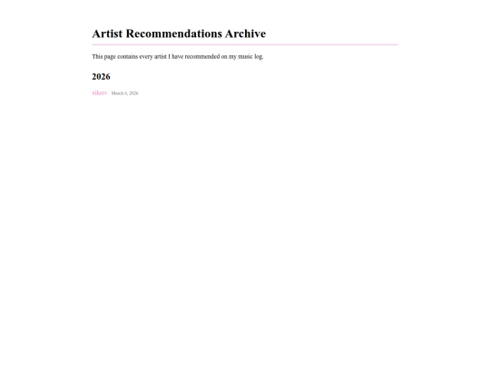 music-log/rec-archive screenshot
