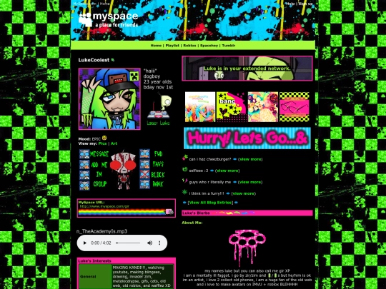 myspace/luke screenshot