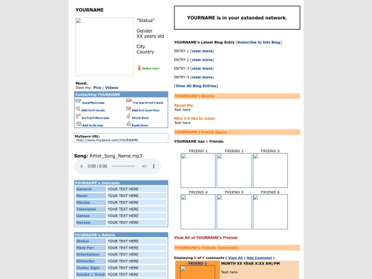 myspace/profile screenshot