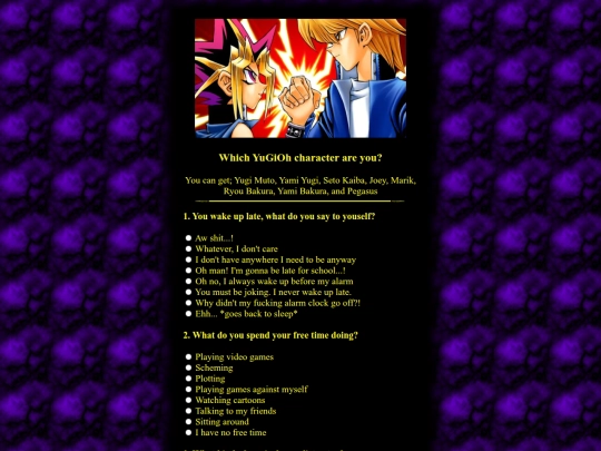 quizzes/yugioh screenshot