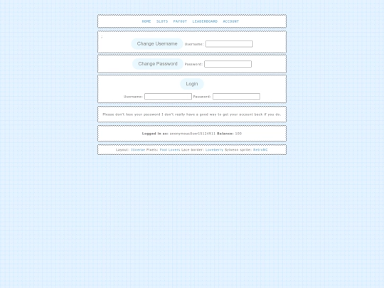 games/slots/accountSettings screenshot