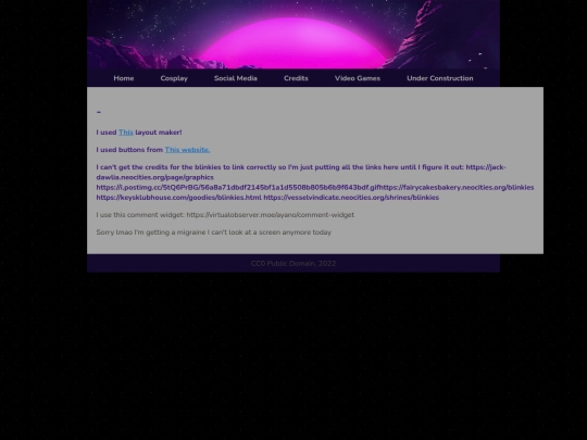 Credits screenshot