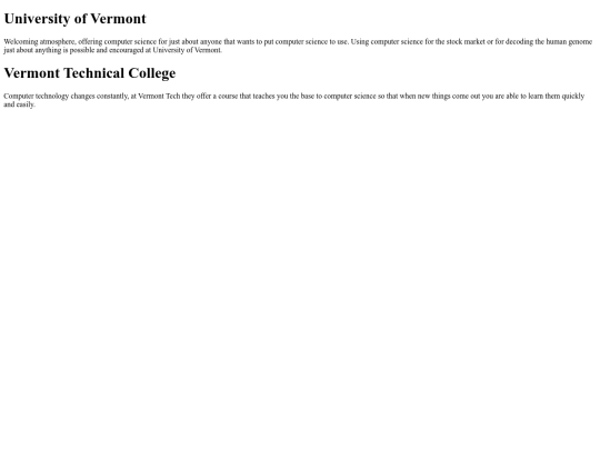States/Vermont screenshot