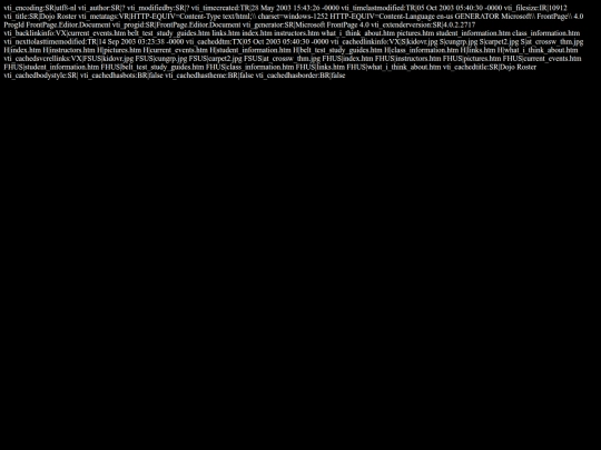 _vti_cnf/dojo_roster screenshot