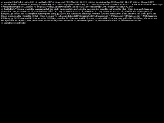 _vti_cnf/student_information screenshot