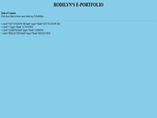 index screenshot