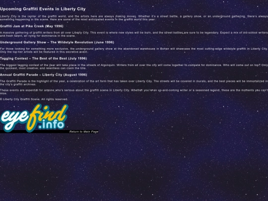 events screenshot