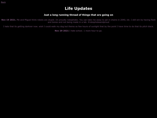 life-updates screenshot