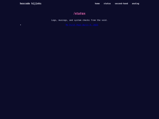 status screenshot