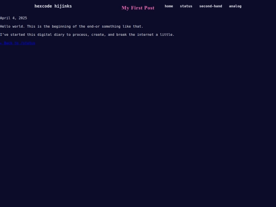 status/my-first-post screenshot