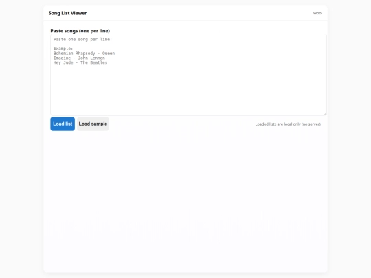 songlist screenshot