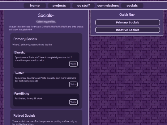 socials screenshot