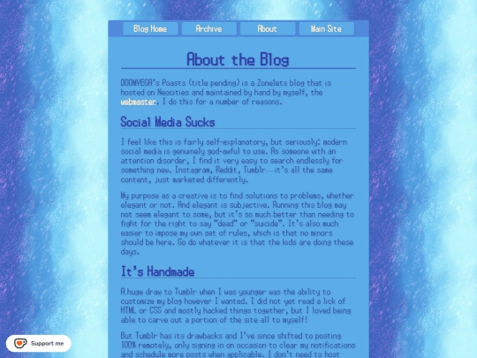 blog/about screenshot