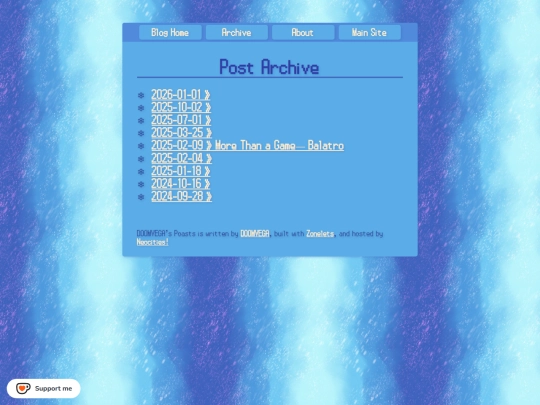 blog/archive screenshot