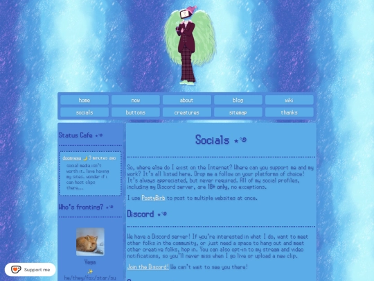 self/socials screenshot