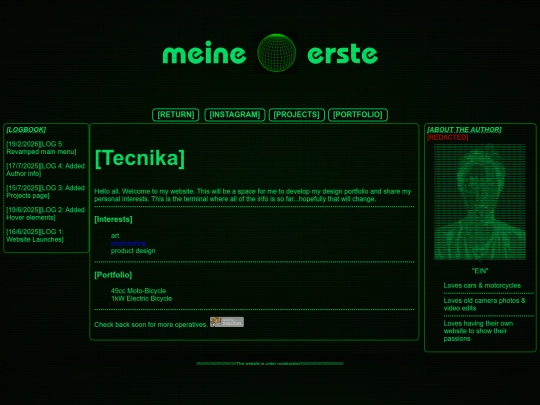menu screenshot