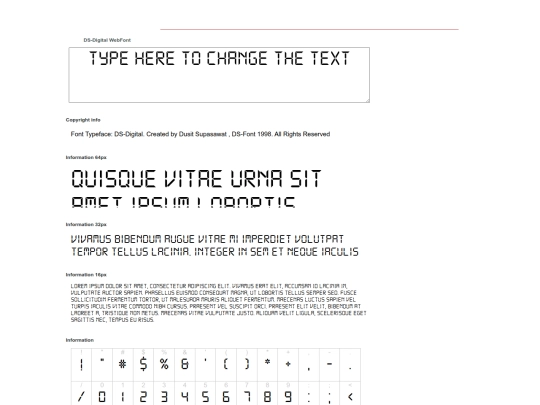 Fonts/DS-Digital/example screenshot