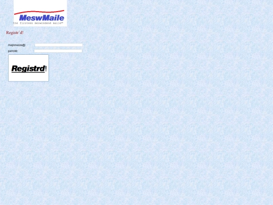 ~meswreden/meswmaile/registrd screenshot